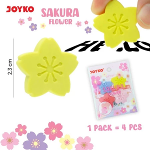 Penghapus Joyko ER-142 Sakura Flower 1 Pack 4 Pcs Eraser